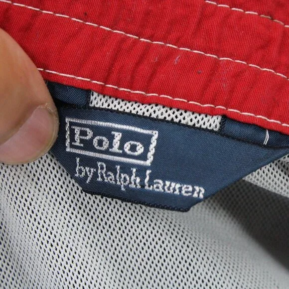 Polo By Ralph Lauren Board Shorts Mens XL Black Drawstring Pony Embroidered Y2k - Picture 9 of 10